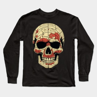 Skull with map Long Sleeve T-Shirt